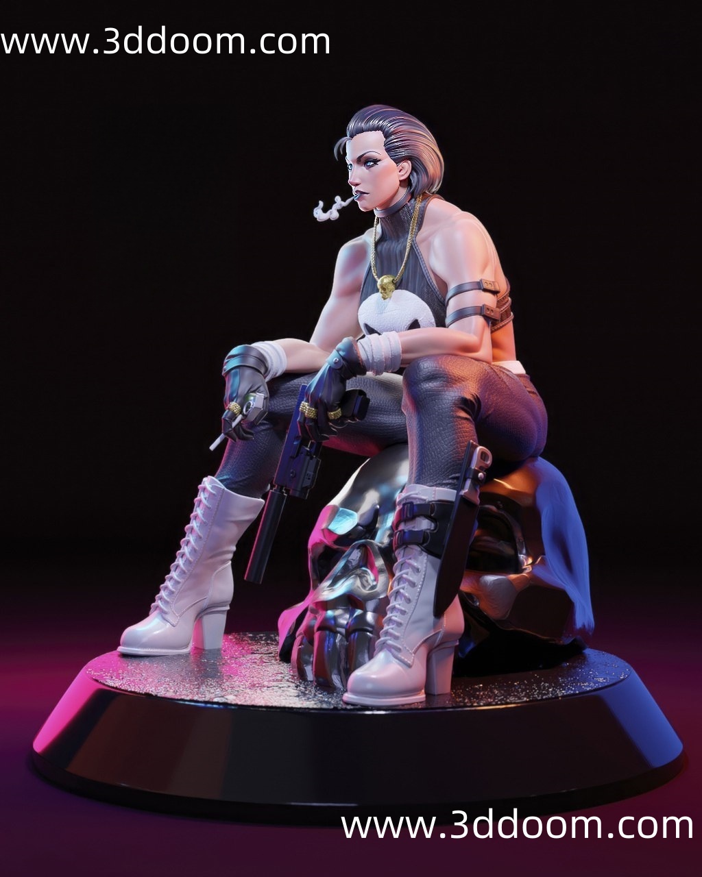 72 Punisher Female 漫威 女惩罚者-3D DOOM