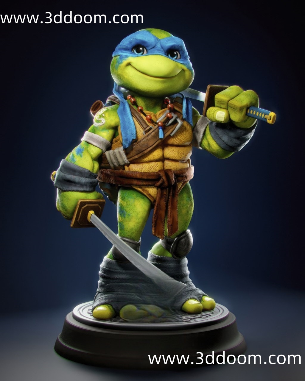51 Leonardo TMNT 忍者神龟 莱昂纳多-3D DOOM