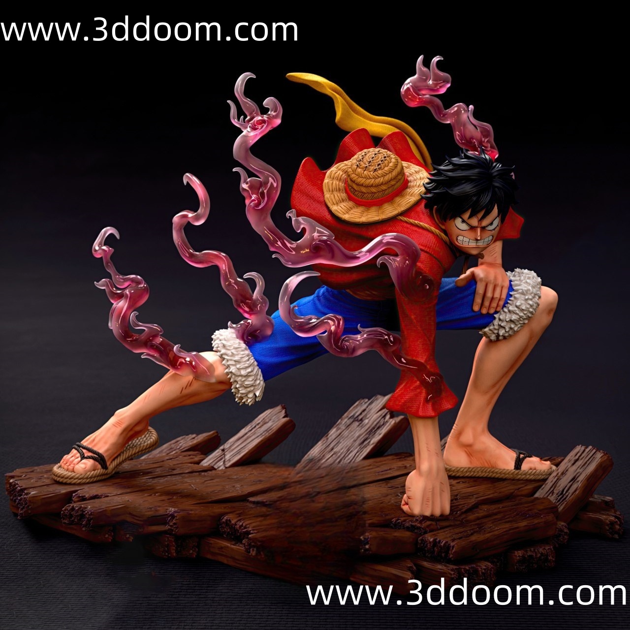 59 Monkey D. Luffy One Piece 海贼王 蒙奇・D・路飞-3D DOOM