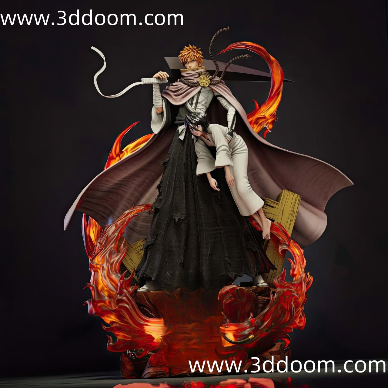 46 Ichigo and Rukia Bleach 死神 黑崎一护-3D DOOM