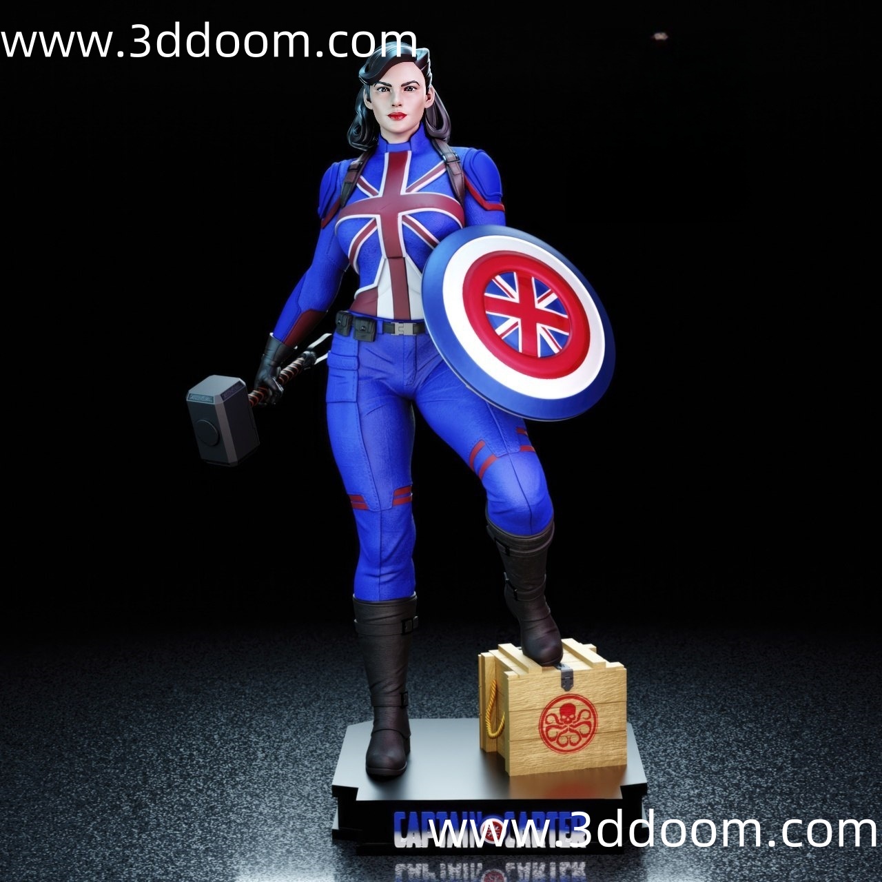 13 Captain Carter Peggy Carter 漫威 卡特队长-3D DOOM