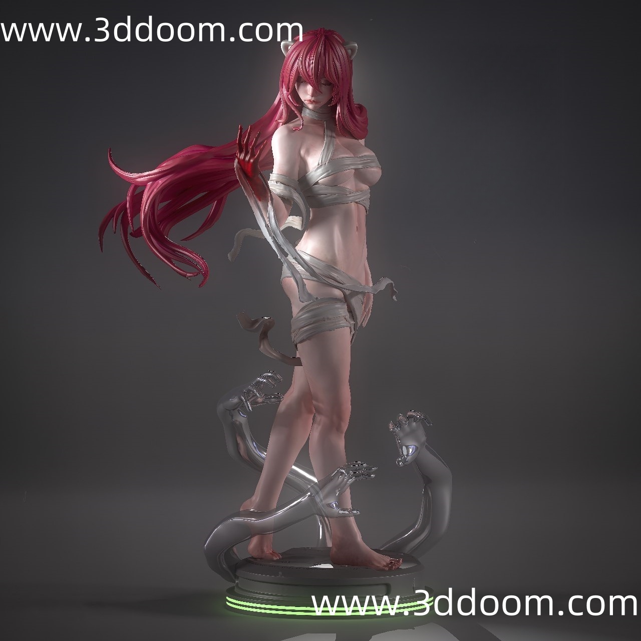 55 Lucy Elfen Lied 妖精的尾巴 露西-3D DOOM