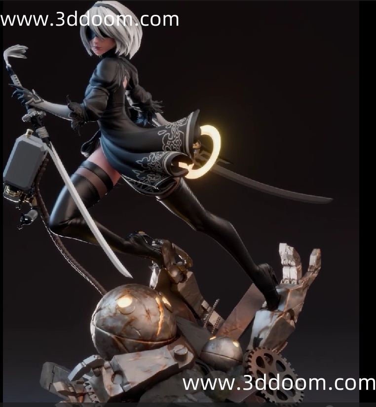 201 2B Nier Automata (2) 尼尔：机械纪元 2B-3D DOOM