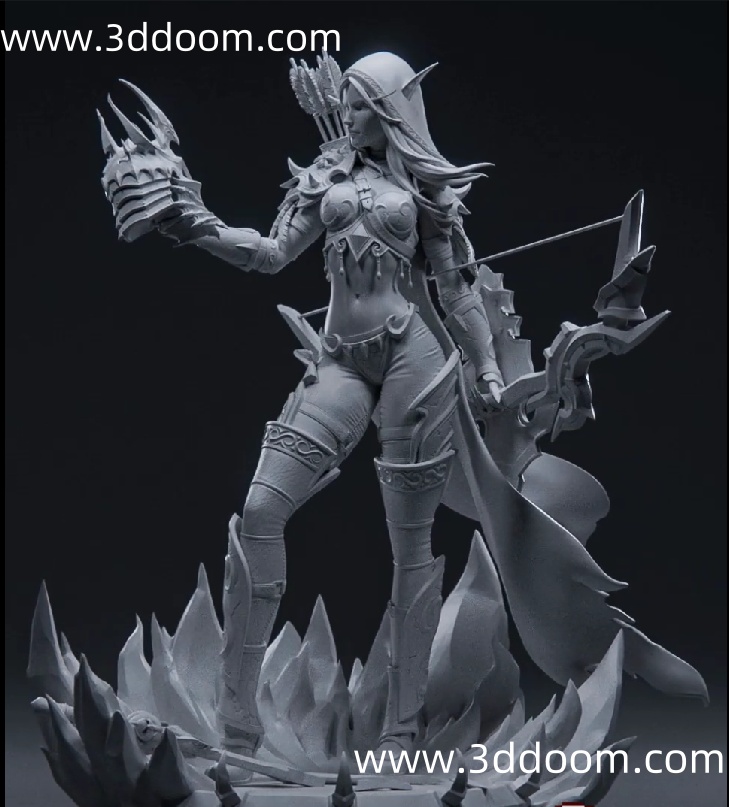 563 Sylvanas Windrunner World of Warcraft 魔兽世界 风行者-3D DOOM