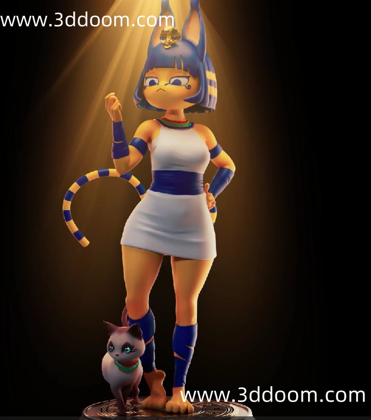604 Ankha Animal Crossing 动物森友会 埃及猫-3D DOOM