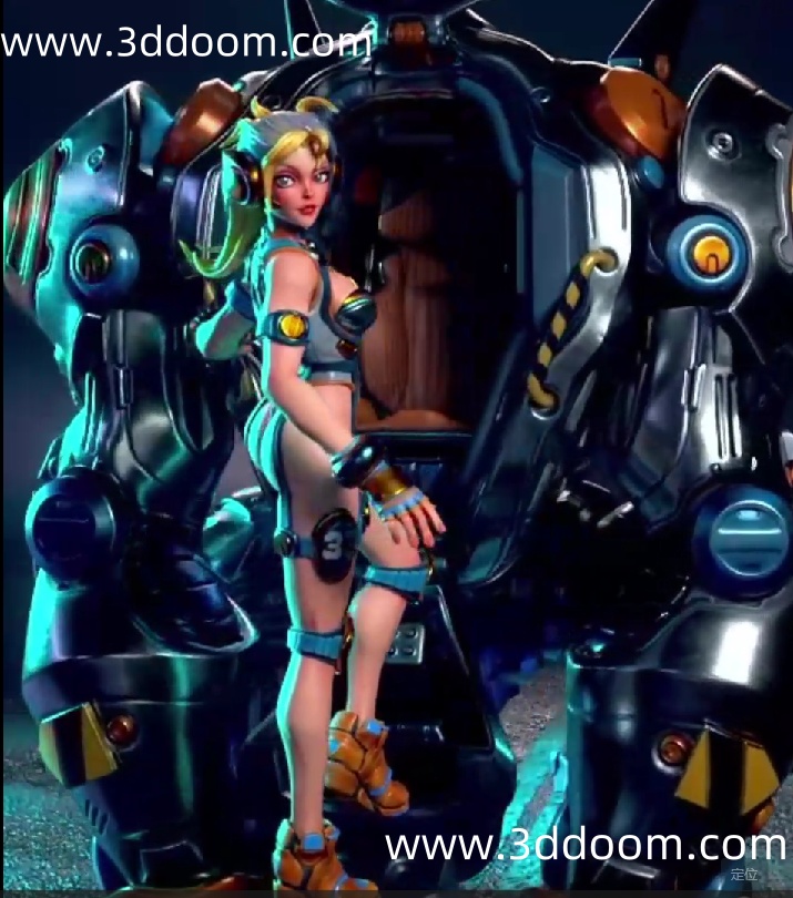 879 Silverback and Jane by Ronin Arts 银背大猩猩与简-3D DOOM