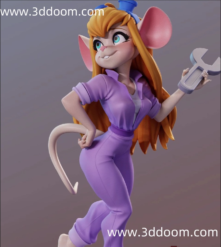 928 Gadget Hackwrench Chip and Dale 拟人化老鼠-3D DOOM