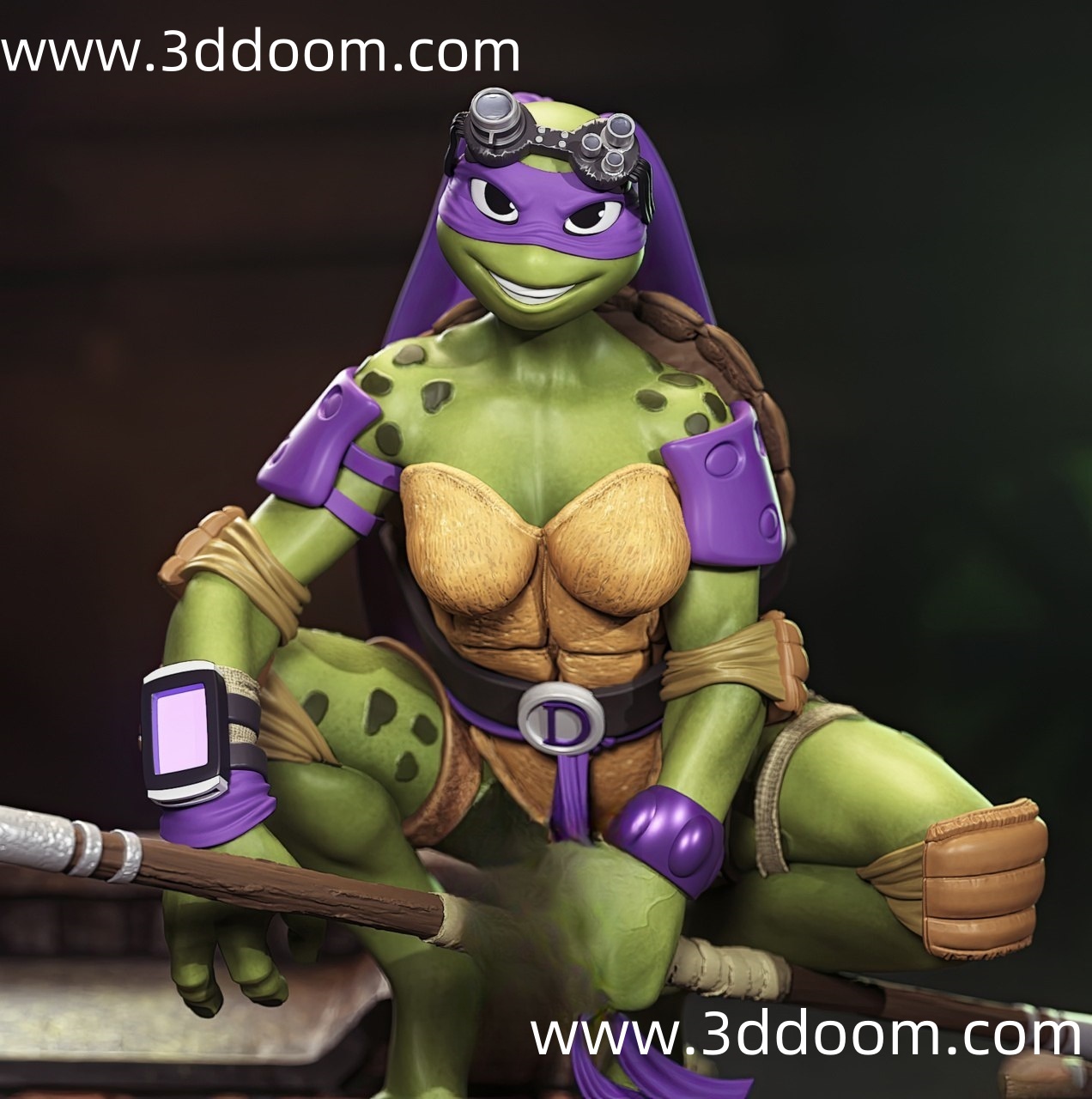 138 Donatello Female TMNT 忍者神龟 女性版多纳泰罗-3D DOOM