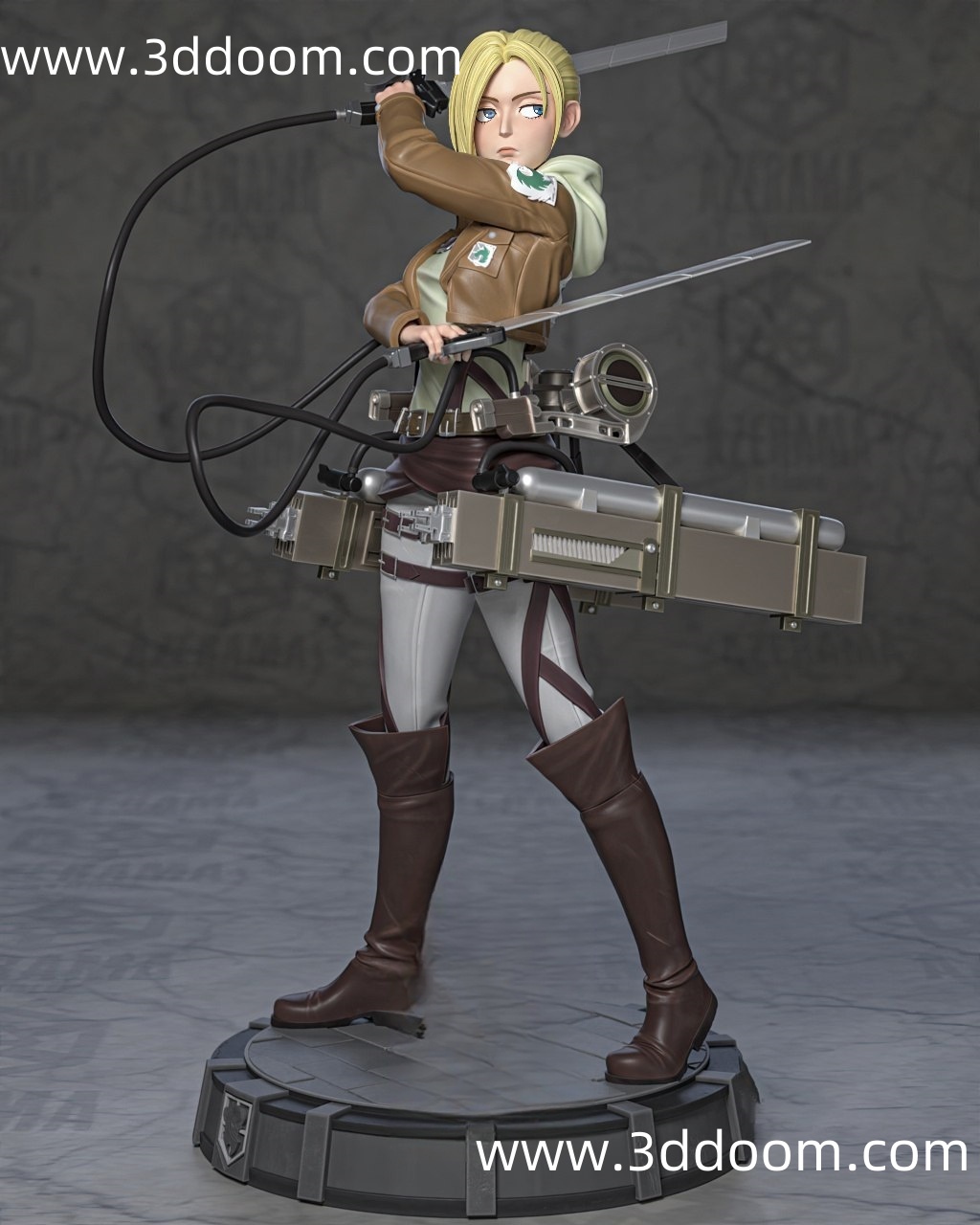 107 Annie Leonhart Attack on Titan 进击的巨人 阿尼·利昂纳德-3D DOOM
