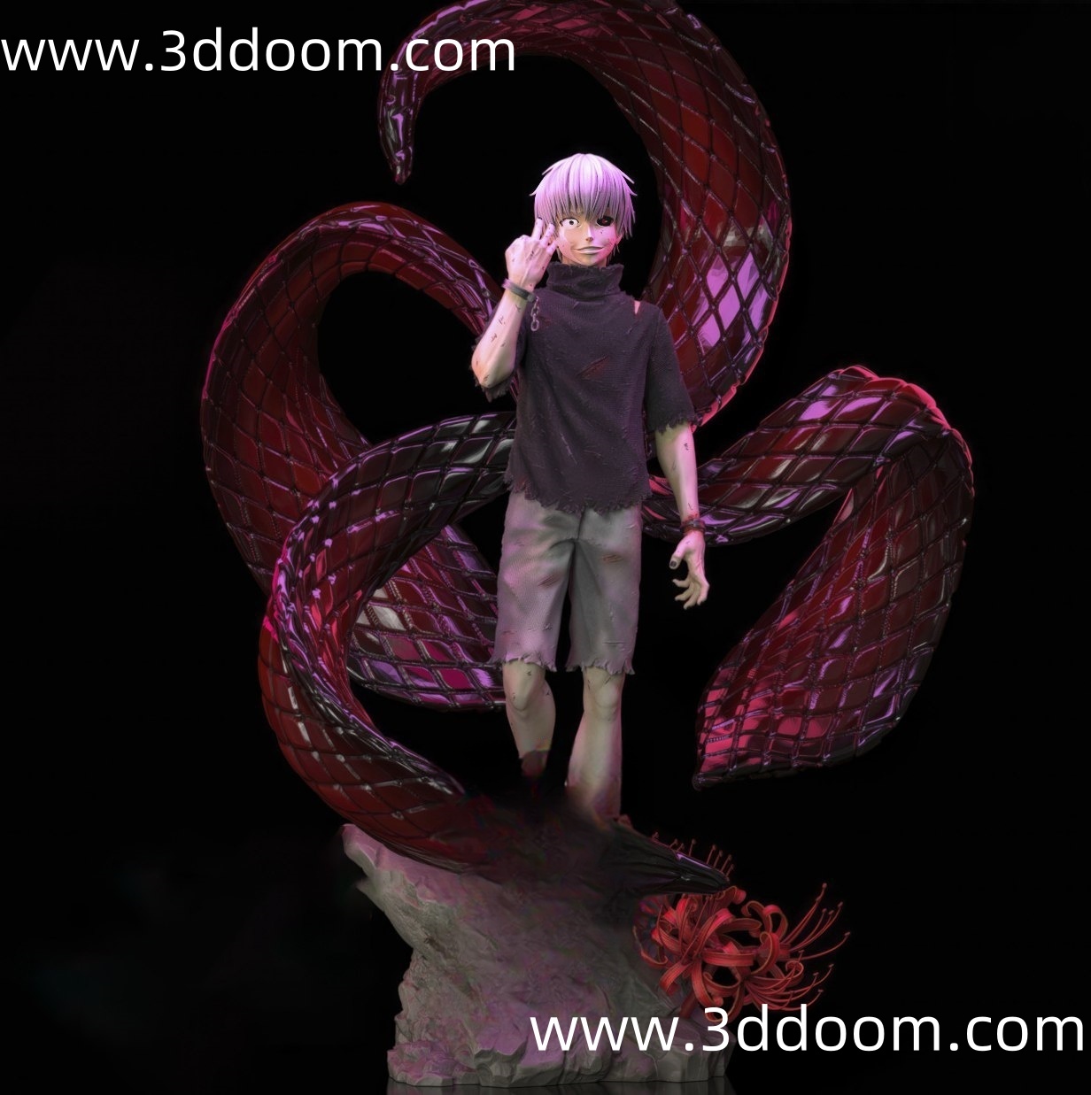 252 Ken Kaneki Tokyo Ghoul 东京喰种 金木研-3D DOOM