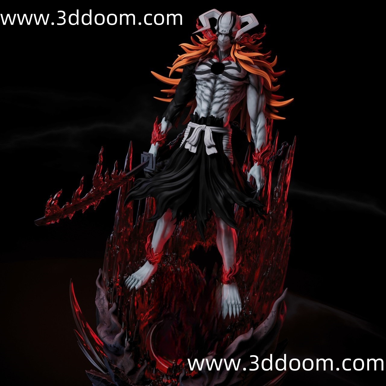 161 Ichigo Hollow Form Bleach 死神 黑崎一护 虚的形态-3D DOOM