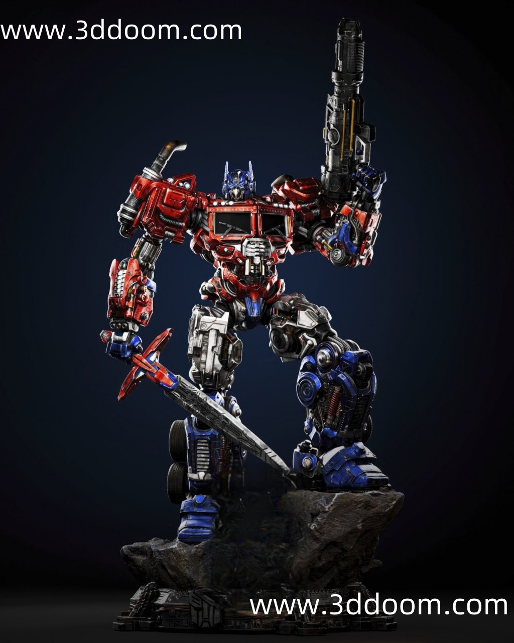 429 Optimus Prime Transformers 变形金刚 擎天柱-3D DOOM