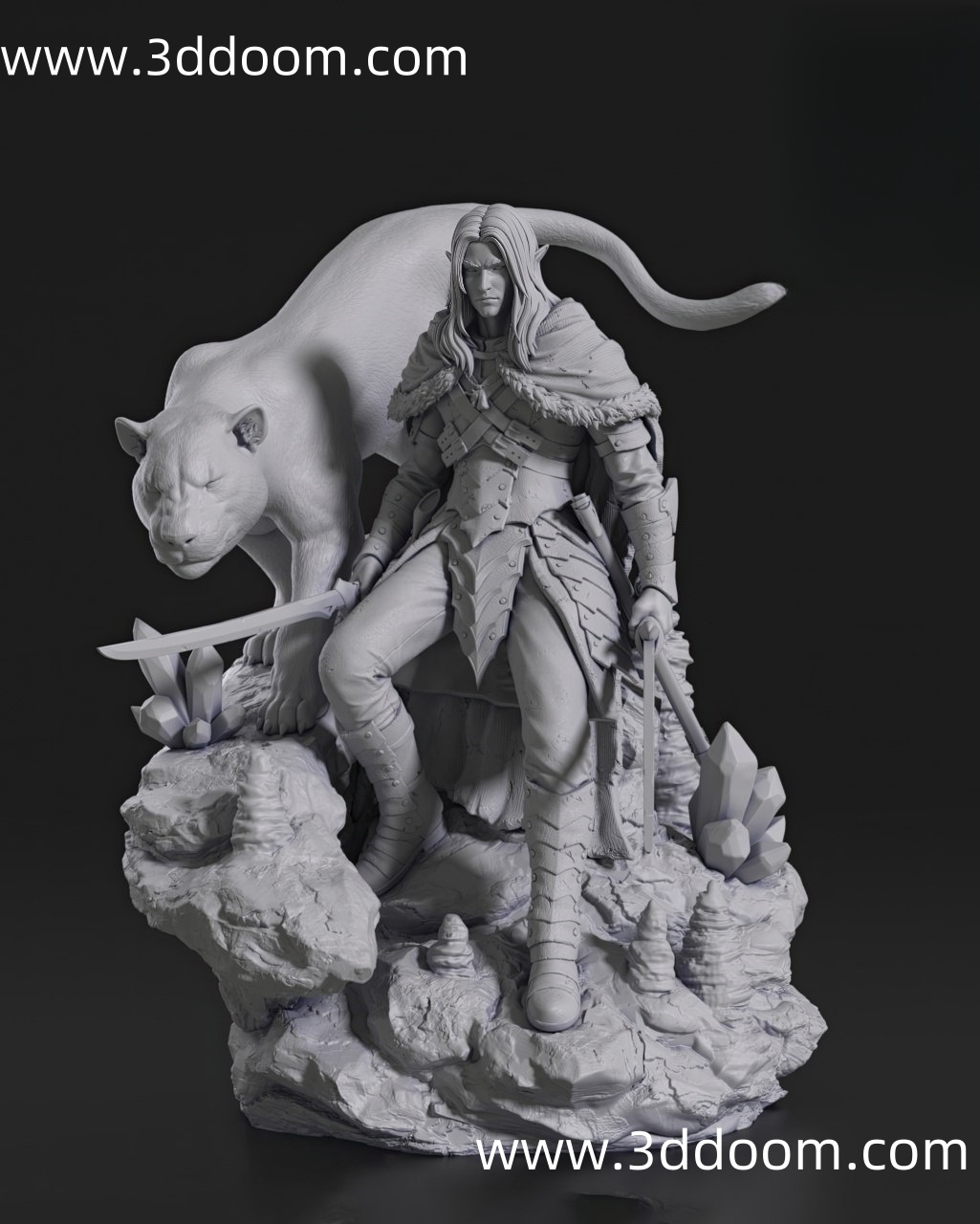 336 Drizzt DoUrden Baldurs Gate 博德之门 崔斯特・杜垩登-3D DOOM