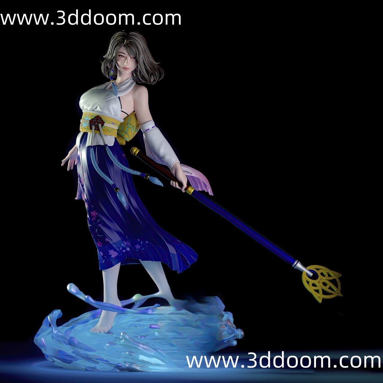 596 Yuna Final Fantasy 最终幻想 尤娜-3D DOOM