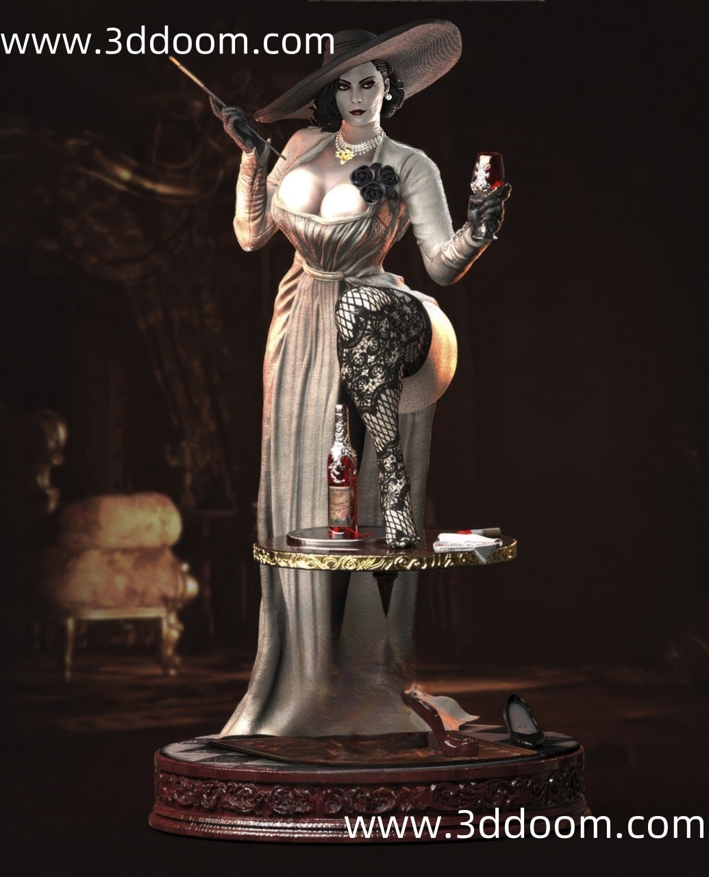 377 Lady Dimitrescu Resident Evil 生化危机 阿契娜-3D DOOM