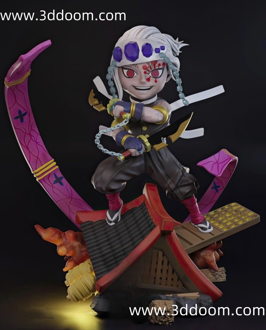 488 Tengen Uzui Chibi 鬼灭之刃 宇髄天元-3D DOOM