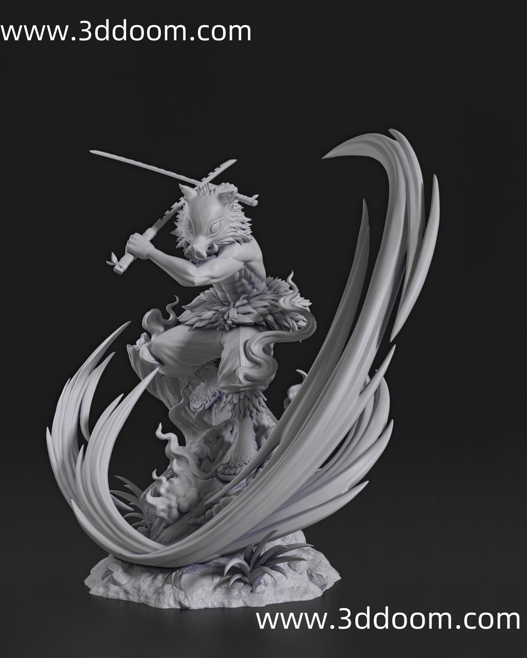 532 Inosuke Hashibira Demon Slayer 鬼灭之刃 嘴平伊之助-3D DOOM