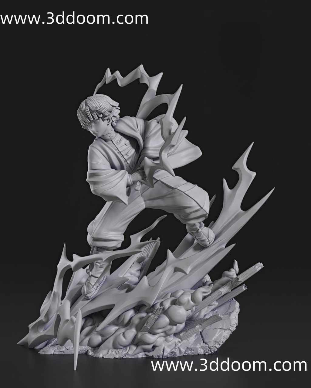 600 Zenitsu Agatsuma Demon Slayer 鬼灭之刃 我妻善逸-3D DOOM