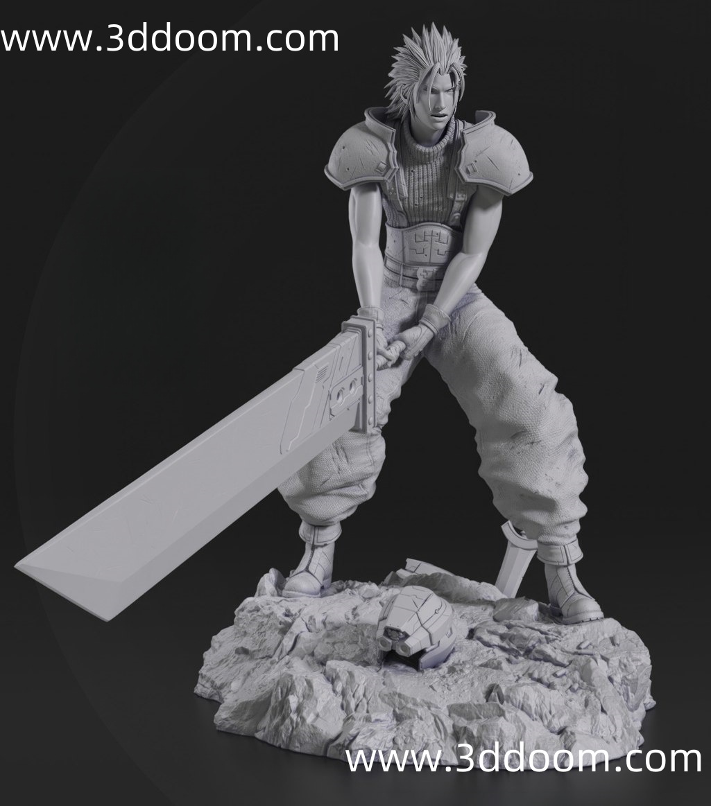 597 Zack Fair Final Fantasy VII 最终幻想7 扎克斯·菲尔-3D DOOM