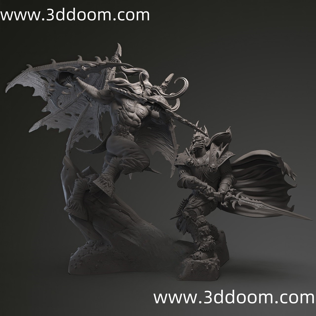 530 Illidan vs Arthas World of Warcraft 魔兽世界 伊利丹-3D DOOM