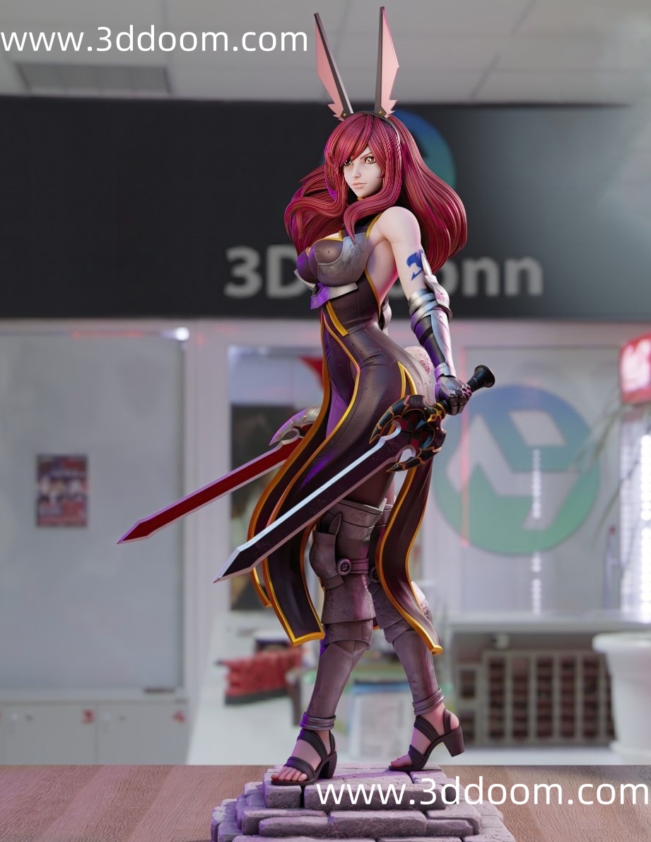 247 Erza Scarlet Fairy Tail (2) 妖精的尾巴 艾露莎・舒卡勒托-3D DOOM