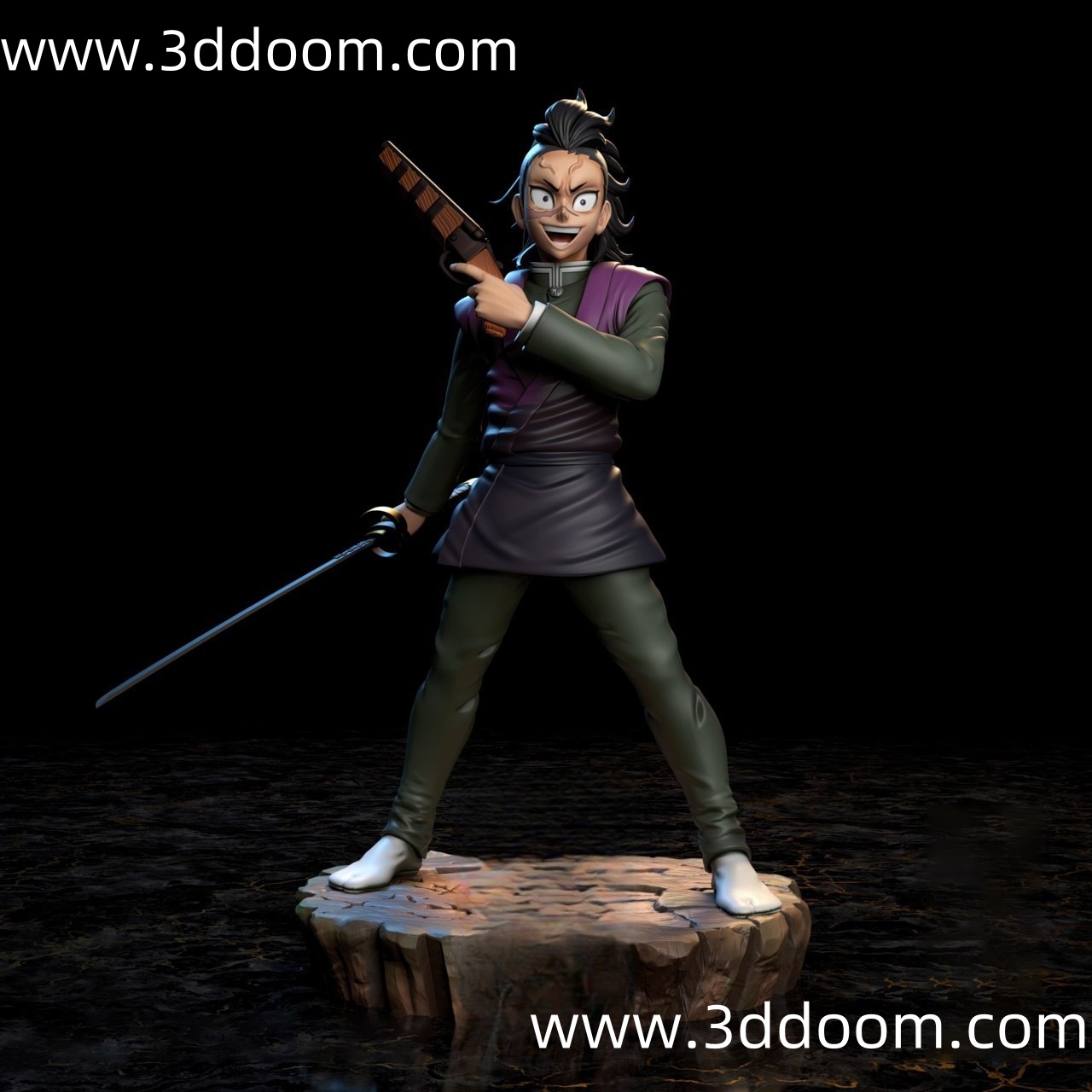 517 Genya Shinazugawa Demon Slayer 鬼灭之刃 不死川玄弥-3D DOOM