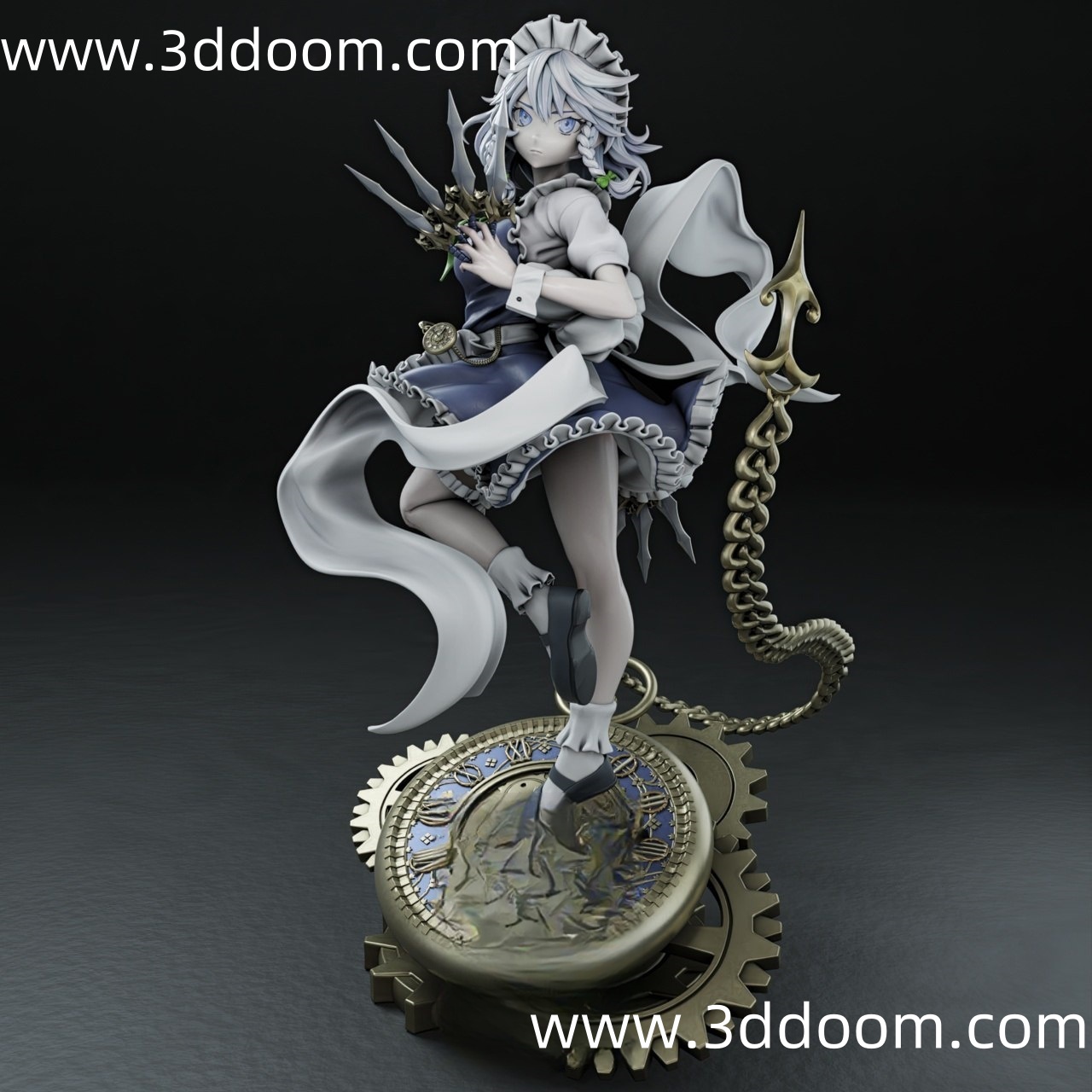 554 Sakuya Izayoi Touhou Project 东方Project 十六夜咲夜-3D DOOM