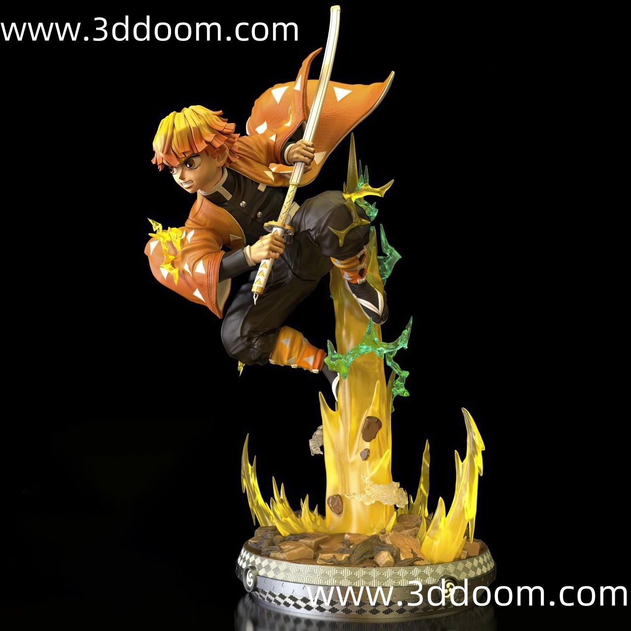 599 Zenitsu Agatsuma Demon Slayer (2) 鬼灭之刃 我妻善逸-3D DOOM