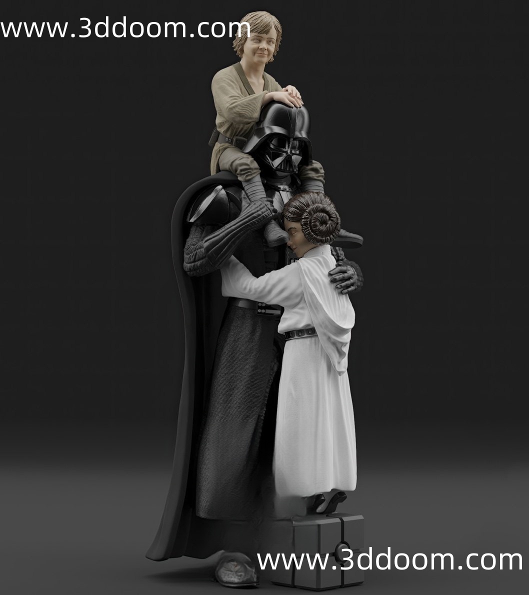 507 Darth Vader Luke and Leia Star Wars 星球大战 达斯-3D DOOM