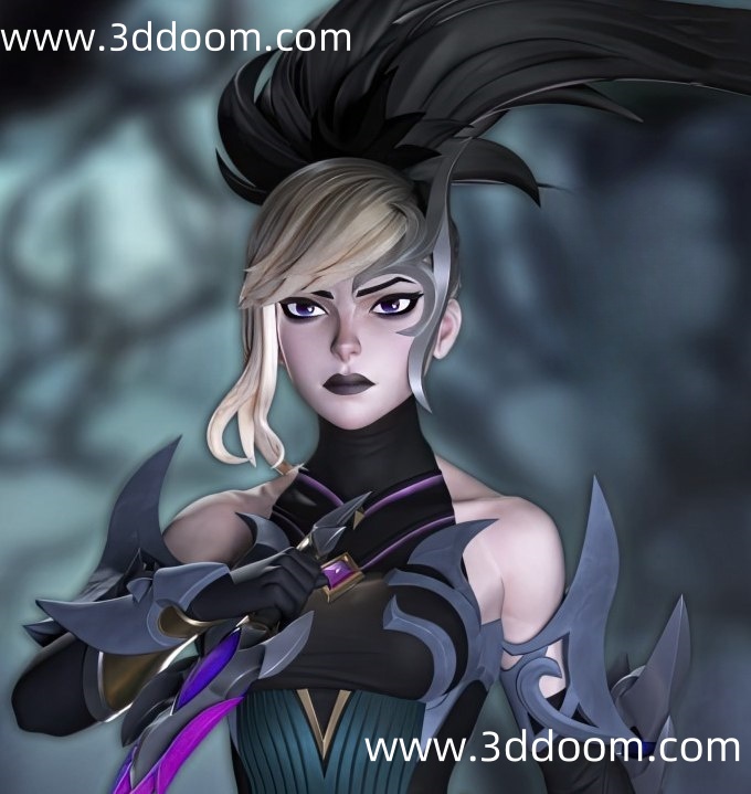 602 Akali League of Legends 英雄联盟 阿卡丽-3D DOOM