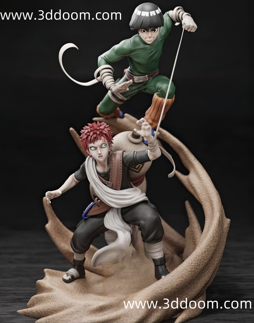 625 Gaara vs Rock Lee Naruto 火影忍者 我爱罗对战洛克·李-3D DOOM