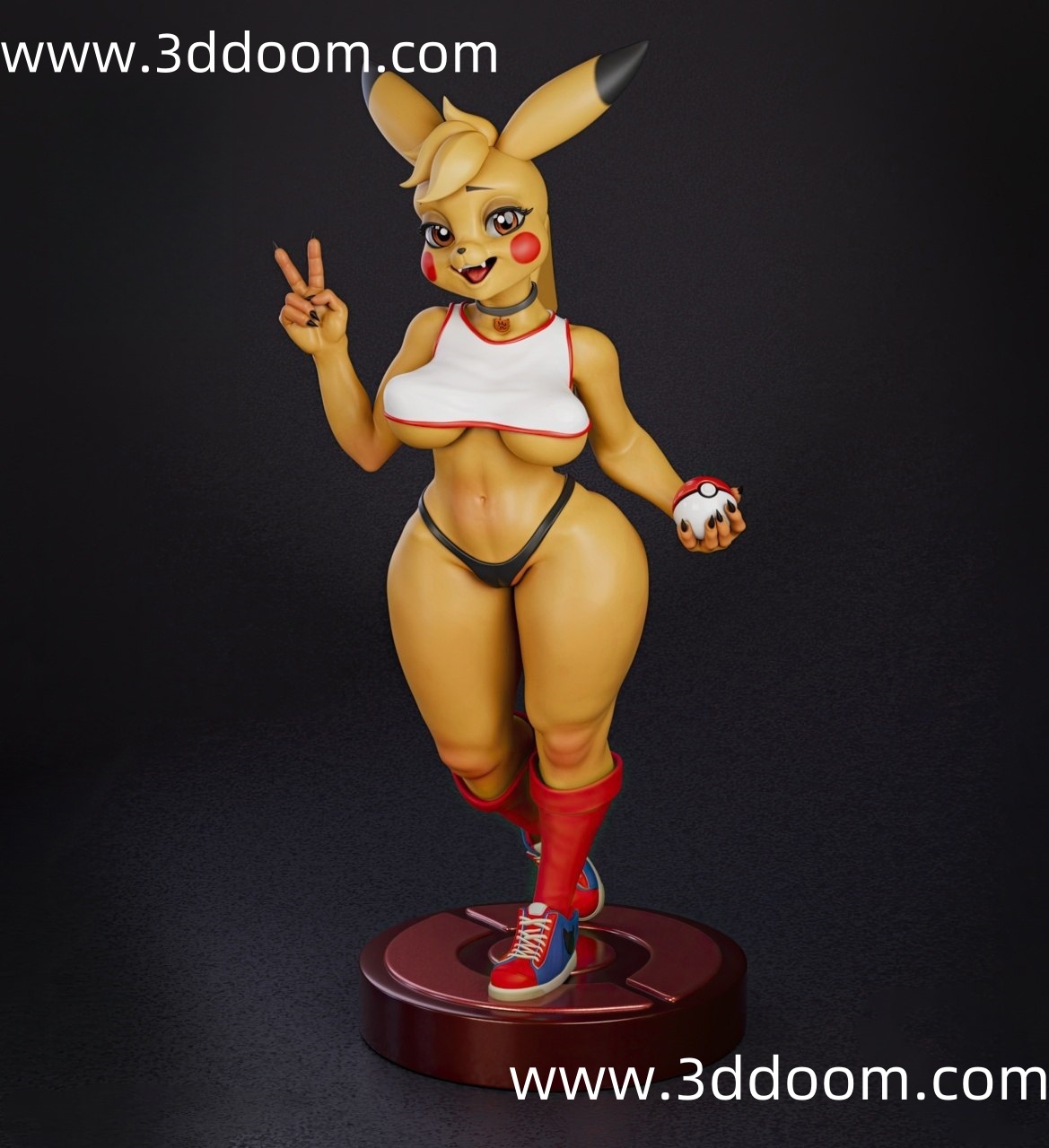 666 Pikachu Girl 皮卡丘女孩-3D DOOM