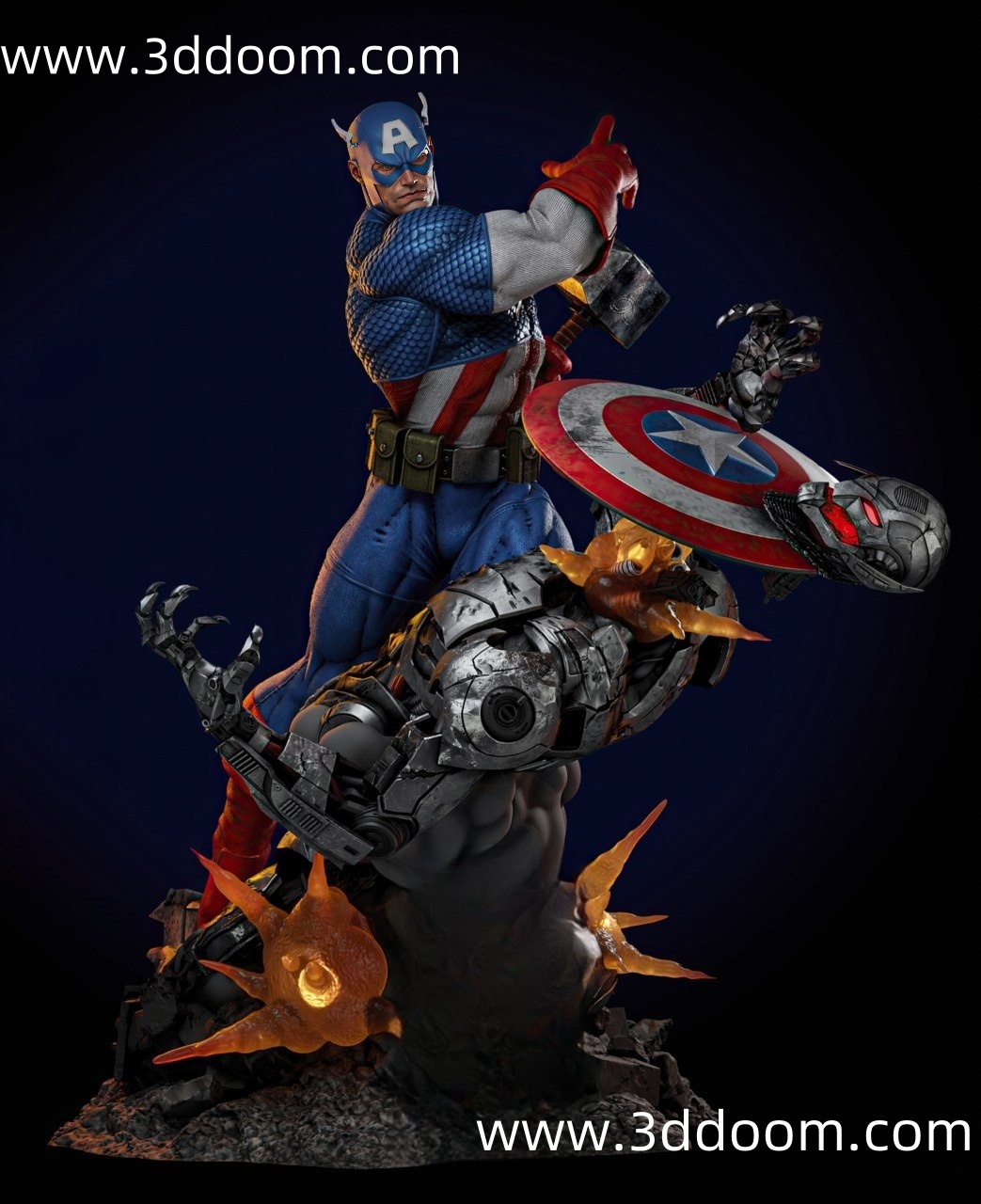 710 Capitan America vs Ultron 漫威 美国队长VS奥创-3D DOOM