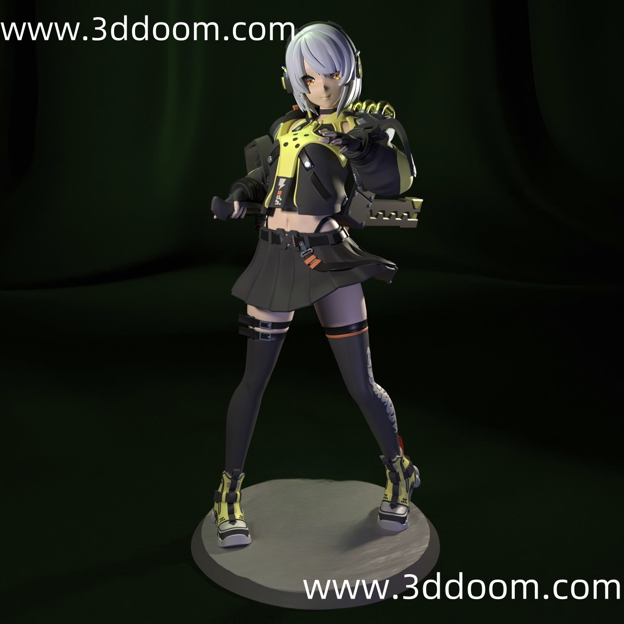 704 Anby Demara Zenless Zone Zero 绝区零 安比·德玛拉-3D DOOM