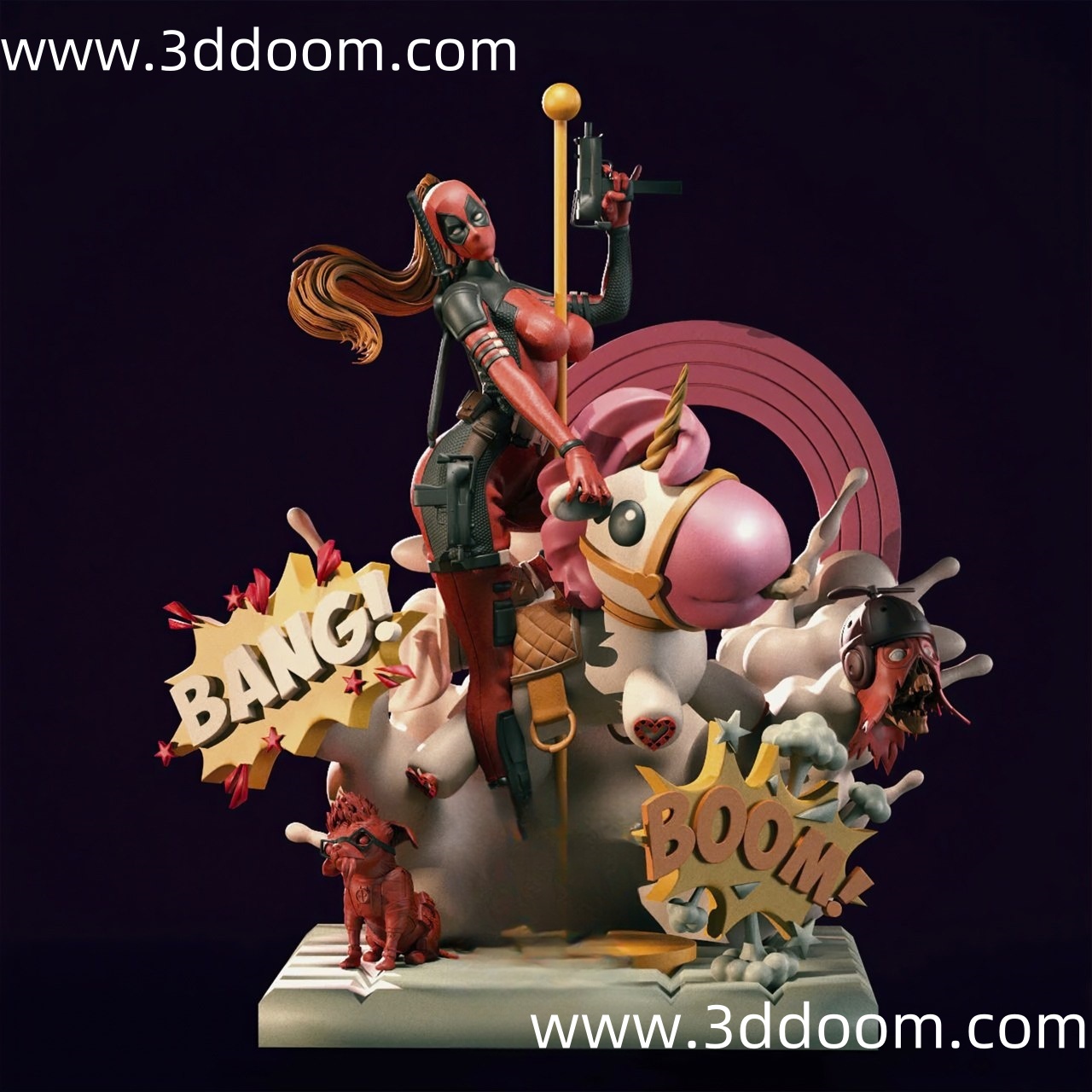 741 Lady Deadpool 漫威 女死侍-3D DOOM