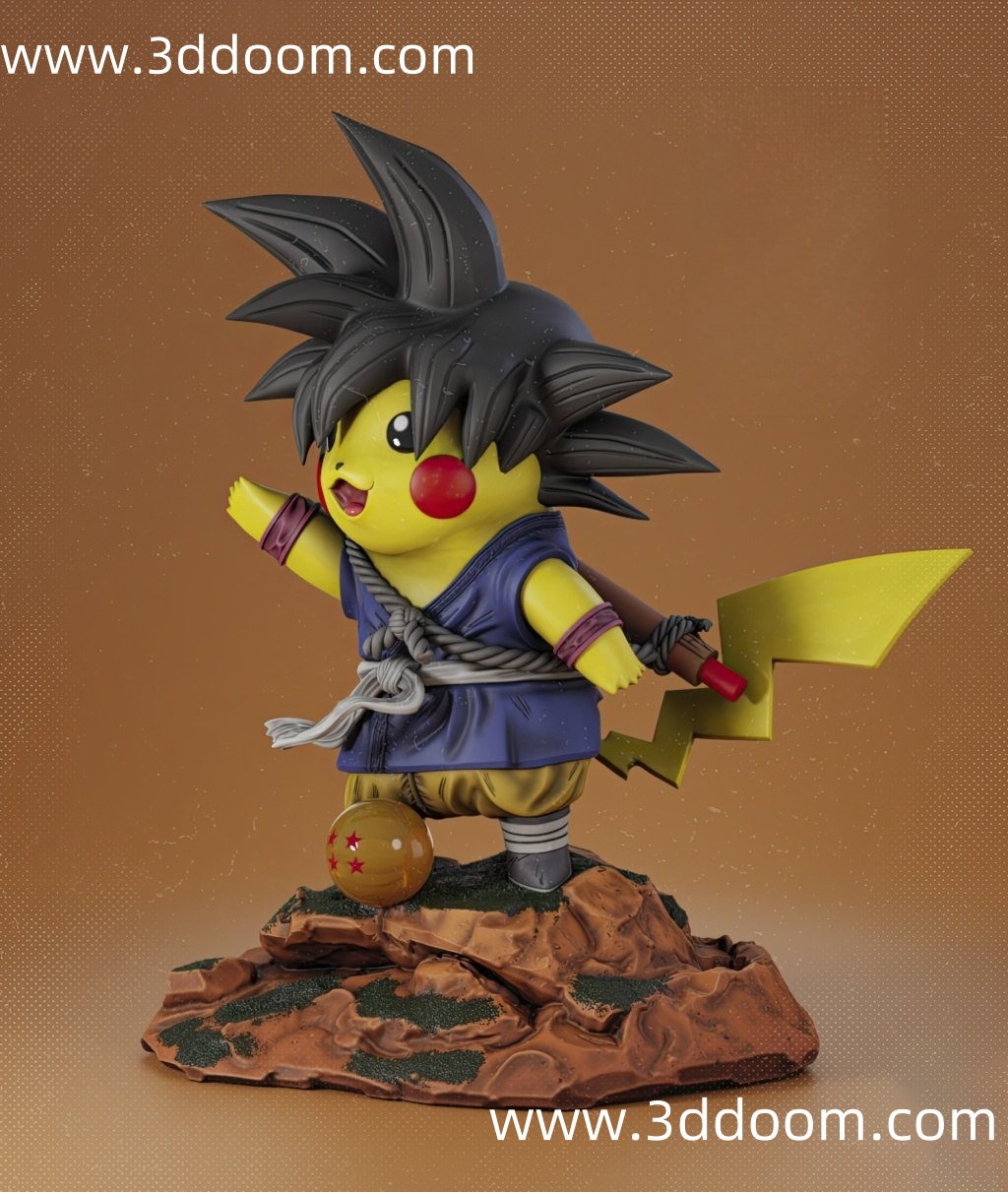 783 Son Goku Dragon Ball Pikachu Pokemon 孙悟空皮卡丘-3D DOOM