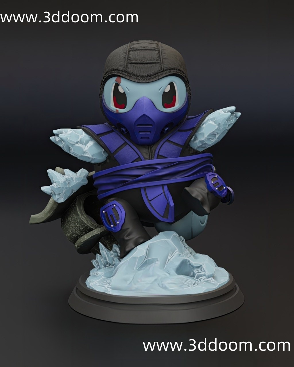 787 Squirtle Pokemon Sub Zero Mortal Kombat 杰尼龟绝对零度-3D DOOM