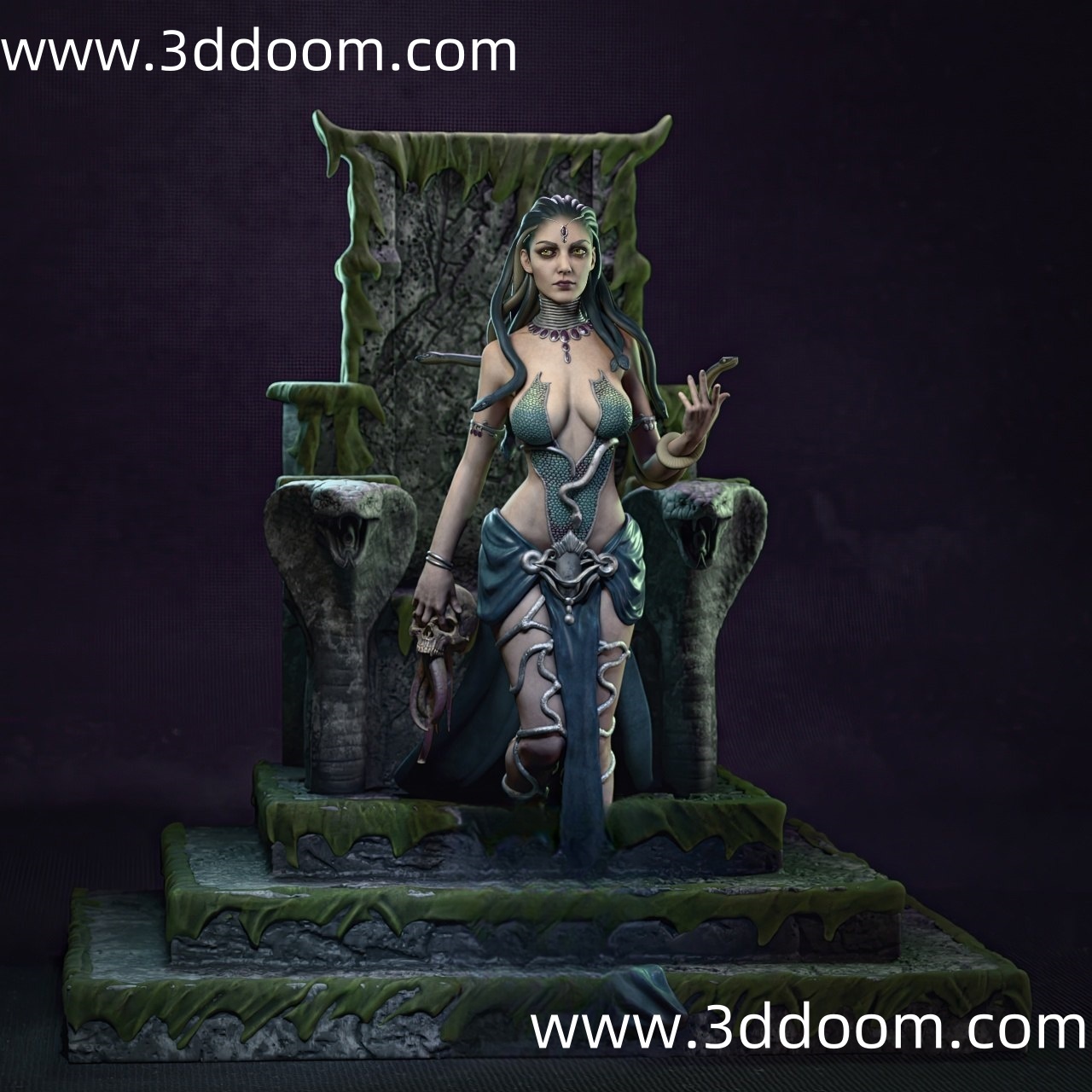 752 Medusa (2）古希腊神话 美杜莎-3D DOOM