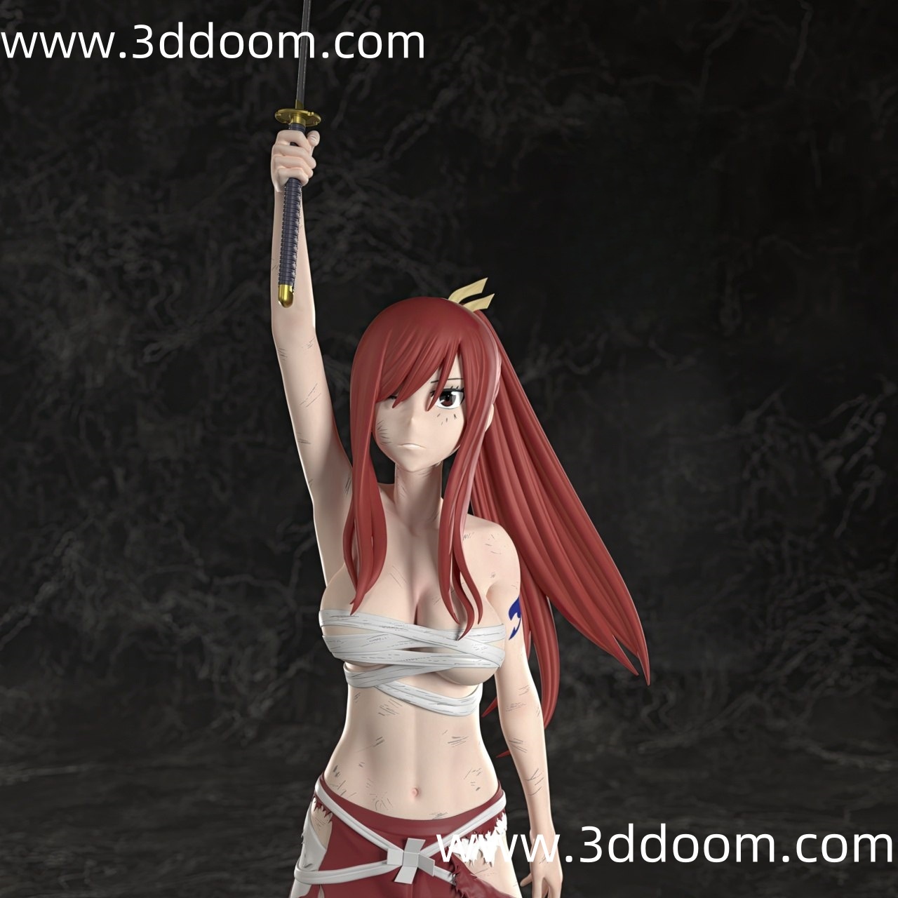 828 Erza Fairy Tail 妖精的尾巴 艾露莎·舒卡勒托-3D DOOM
