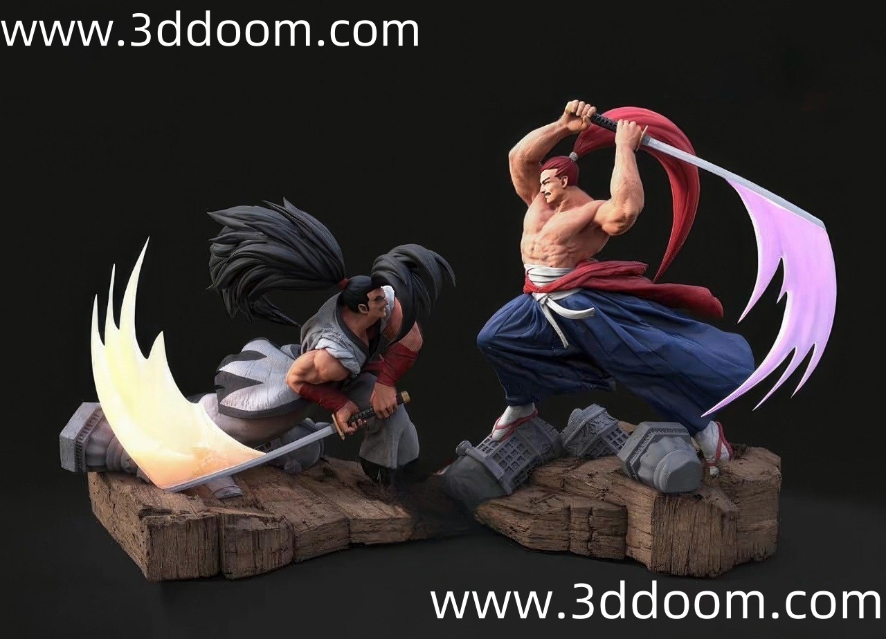 838 Haohmaru vs Genjuro   侍魂2 霸王丸对战幻十郎-3D DOOM