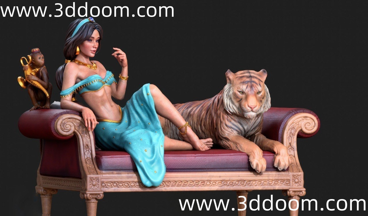 847 Jasmine Aladdin 阿拉丁 莉莉公主-3D DOOM