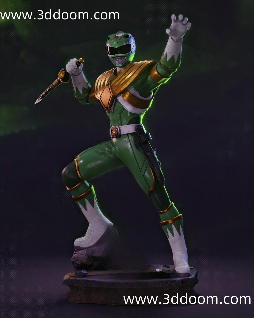 835 Green Ranger Power Rangers 恐龙战队 绿色战士-3D DOOM