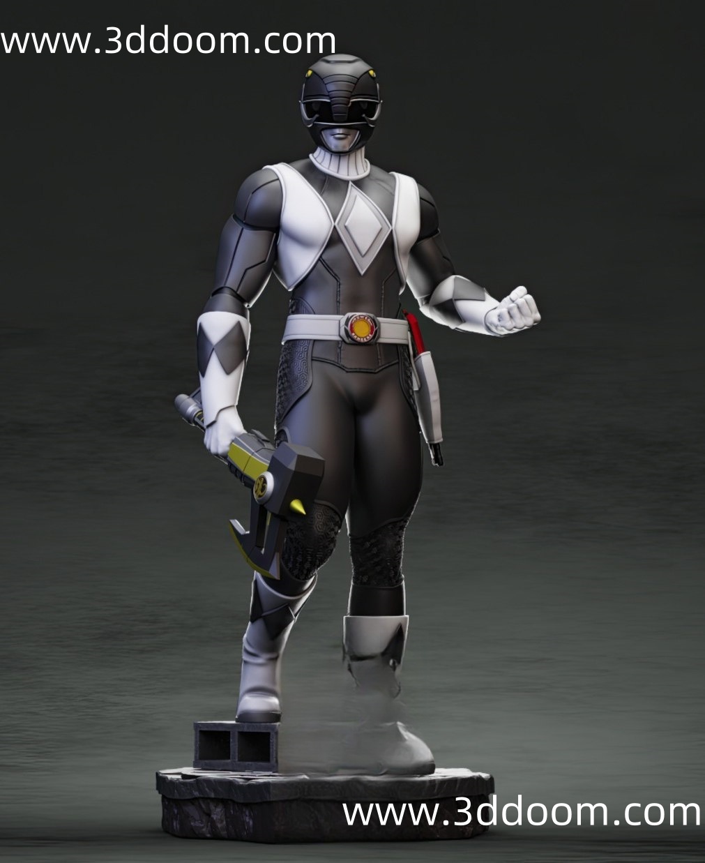 814 Black Ranger Power Rangers 恐龙战队 黑色战士-3D DOOM