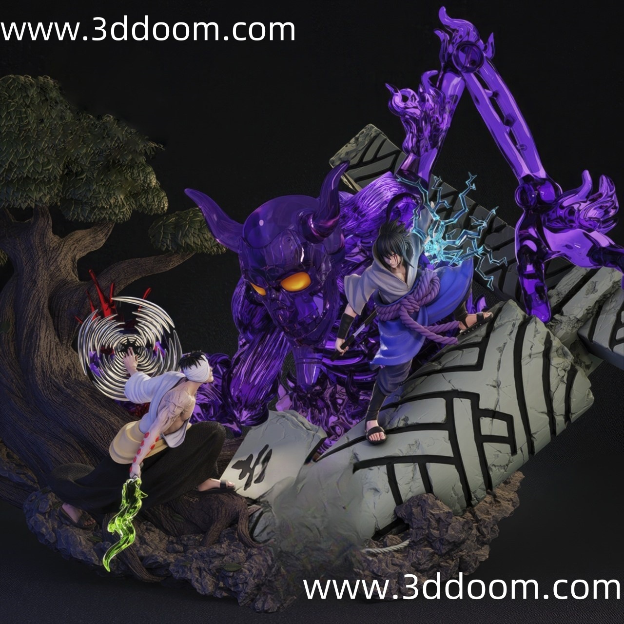 889 Uchiha Sasuke vs Danzo Naruto火影忍者 宇智波佐助对战团藏-3D DOOM