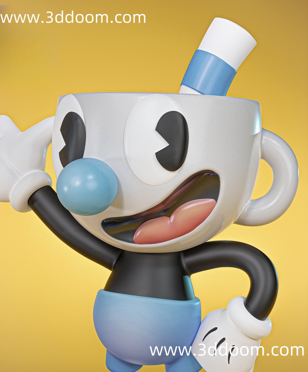 963 Mugman Cuphead 茶杯头-3D DOOM