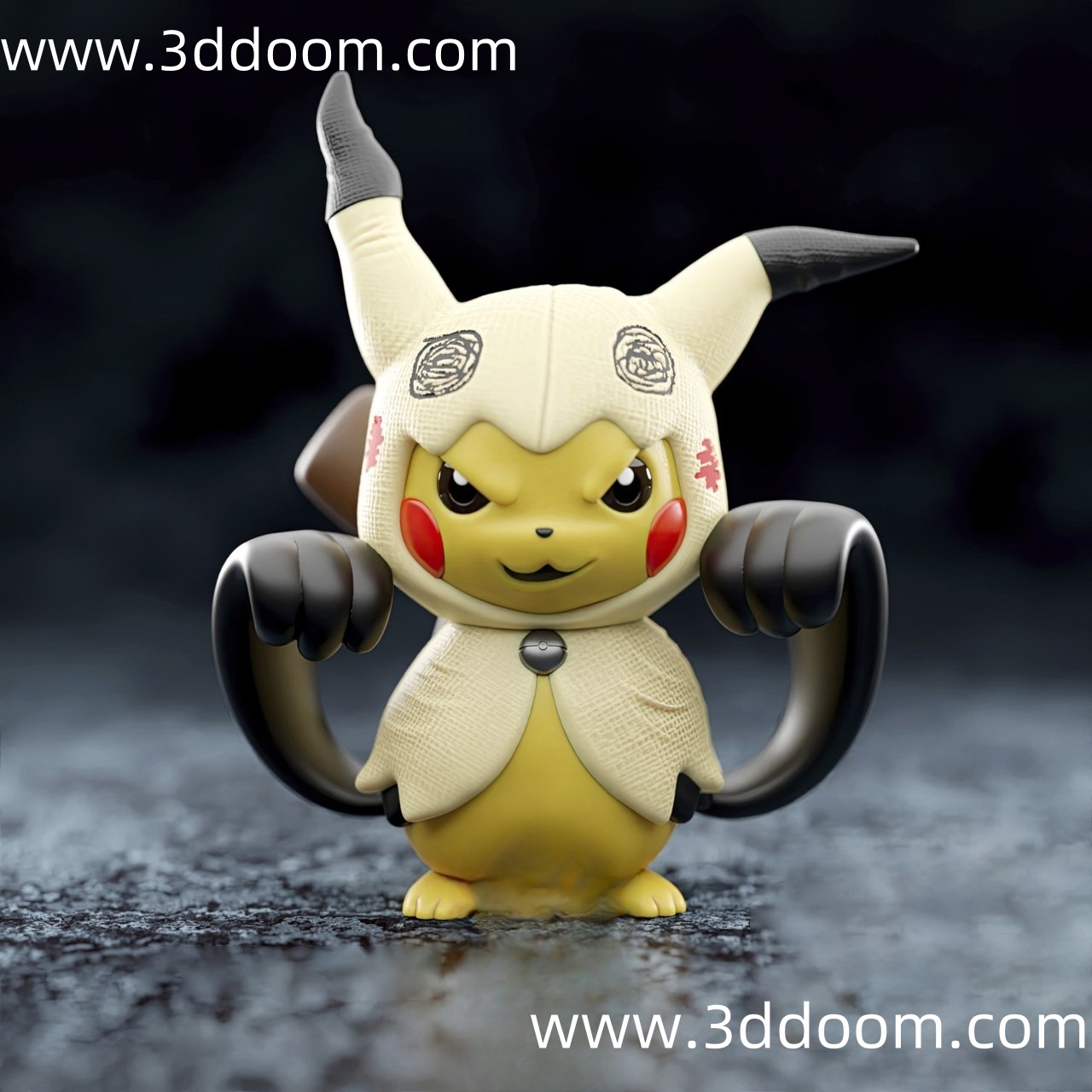 958 Mimikyu Pikachu Pokemon 精灵宝可梦 皮卡丘-3D DOOM