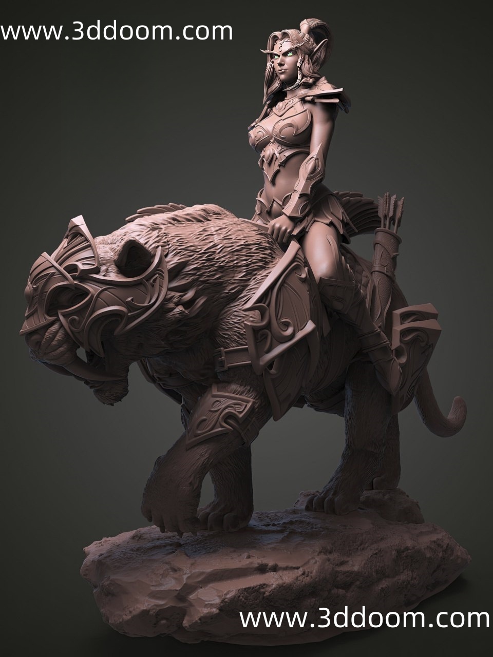 994 Tyrande and Ashalah World of Warcraft 魔兽世界 泰兰德-3D DOOM