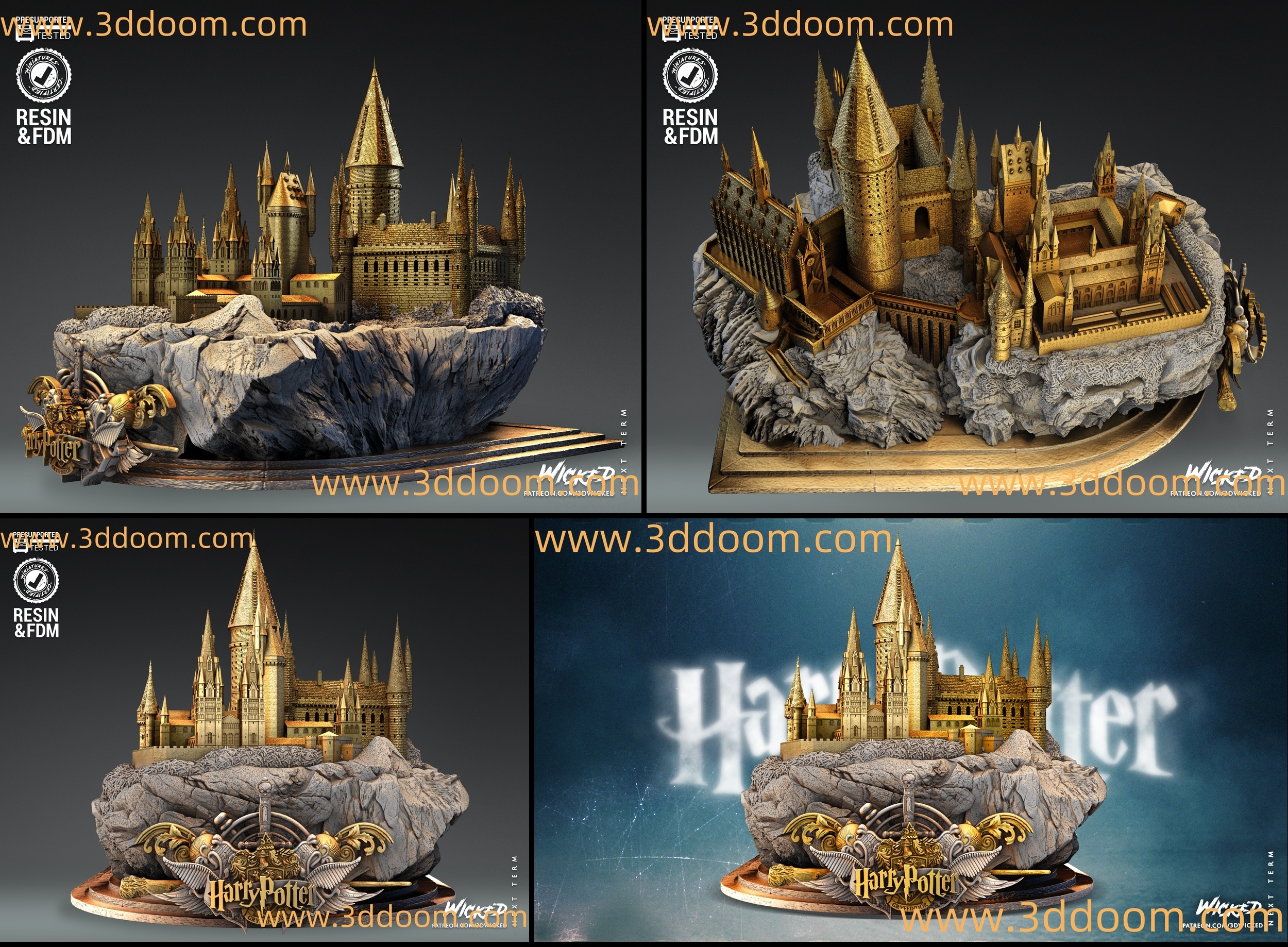 30 Wicked - Hogwarts Castle - 3D Print Model-3D DOOM