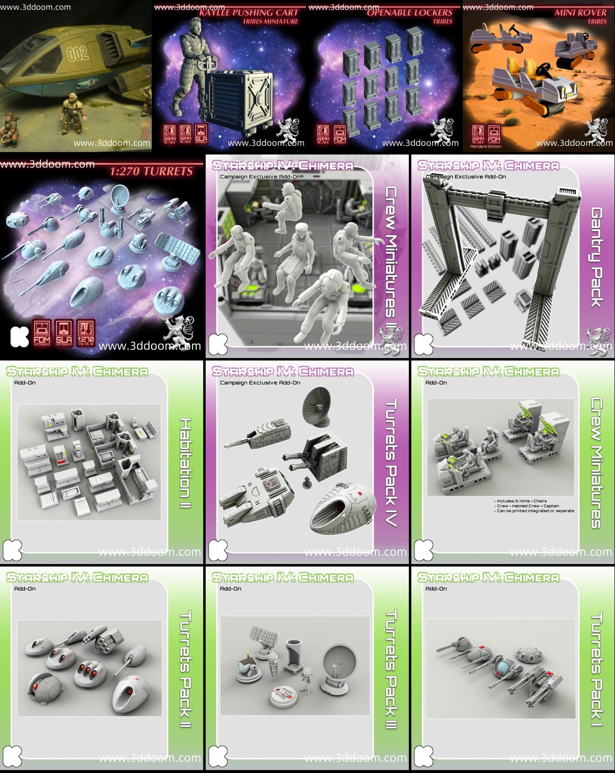 12 2ndDynasty_Upgrade Parts Extra Pieces-3D DOOM