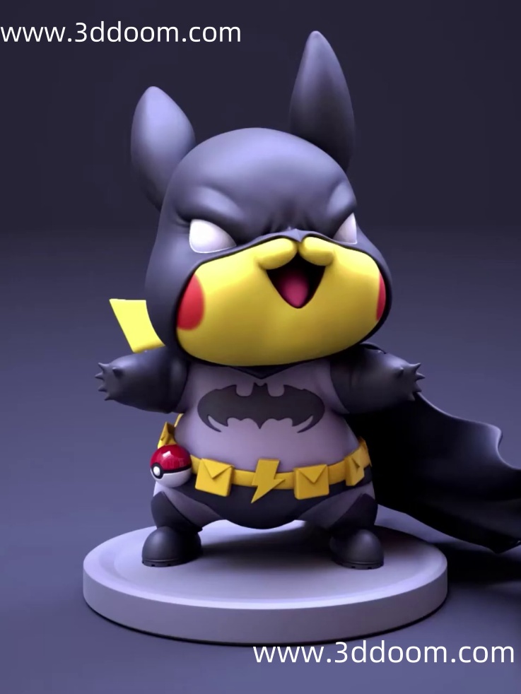 1271 Pikachu Batman 皮卡丘 蝙蝠侠-3D DOOM